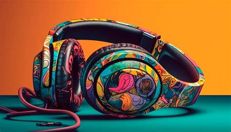 Premium Photo A Pair Of Colorful Headphones Next To Each Other