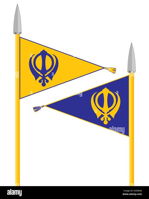 An Illustration Of The Nishan Sahib The Flag Of The Sikhs In Saffron