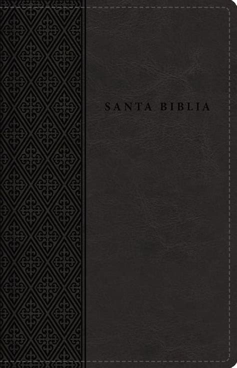 Rvr Santa Biblia Letra Grande Tama O Compacto Leathersoft Negro