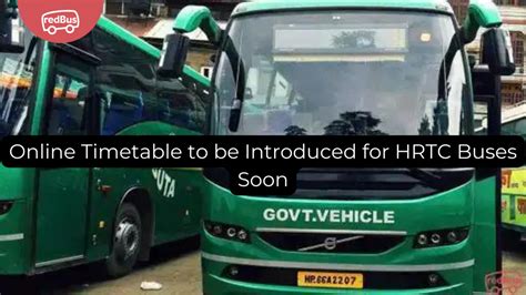 Hrtc Hrtc Buses Timetable Will Be Online Soon