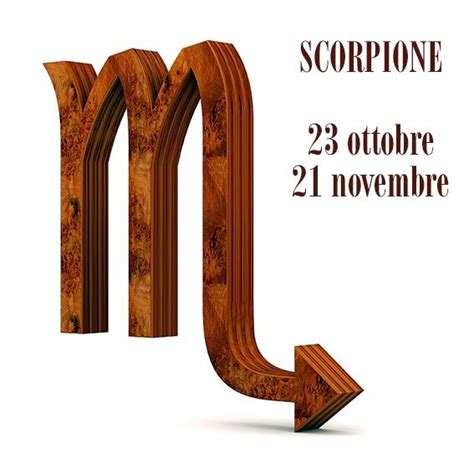 The Zodiac Sign For Scorpione Is Carved From Wood And Has An Arrow