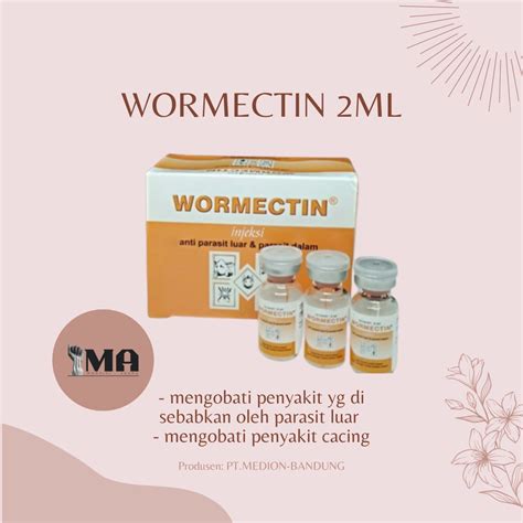 Jual Wormectin Ml Ml Ml Obat Cacing Kutu Scabies Kudis Jamur