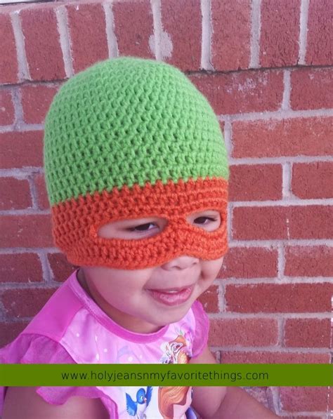 Free Crochet Ninja Turtle Mask Beanie Pattern Size Small Holyjeans