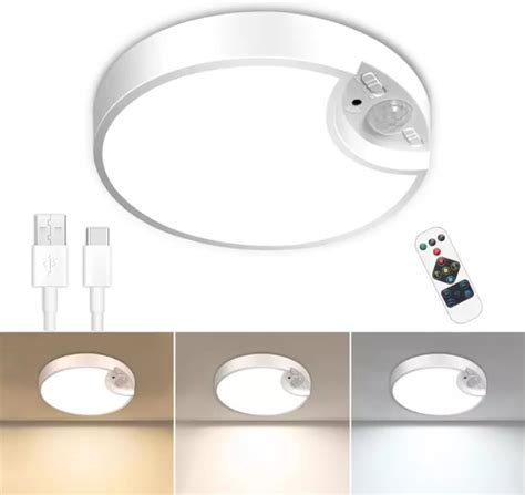 Rechargeable Motion Sensor Ceiling Light With Remote Inch Wireless