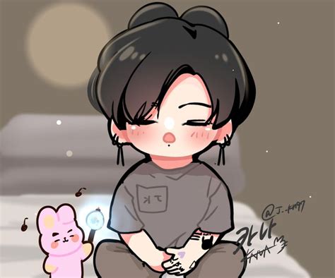 카나kana on Twitter Jungkook fanart Bts chibi Bts fanart