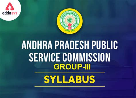 Appsc Group Iii Exam Pattern Syllabus In Telugu Appsc