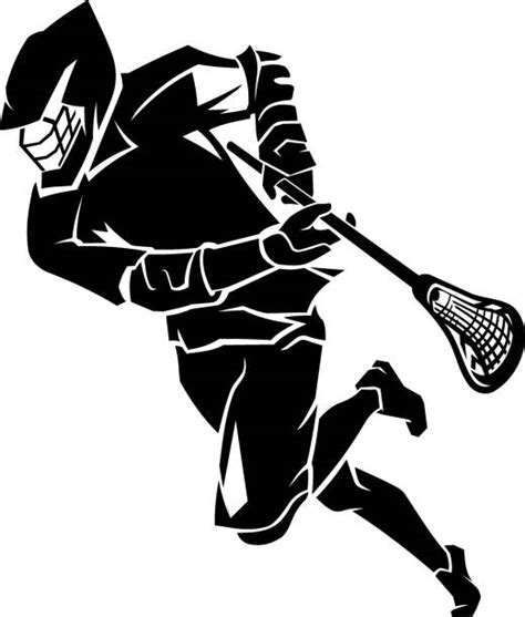 Lacrosse Silhouette Lacrosse Stick Sports Equipment Illustrations ...