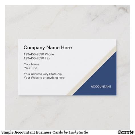 Simple Accountant Business Cards | Zazzle | Visiting cards, Business cards, Accounting