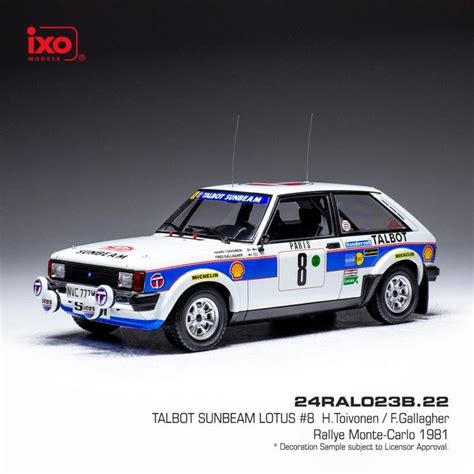 Talbot Sunbeam Lotus 8 Rallye Monte Carlo 1981 Toivonen Gallagher IXO