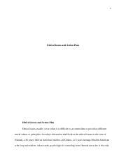 Essay Ethical Issue And Action Plan Docx Ethical Issues And