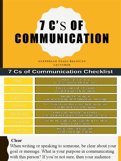 7 Cs Of Communication Pdf Communication Cognitive Science