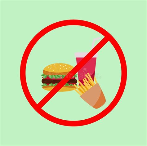 No Junk Food Poster Stock Vector - Image: 42389745