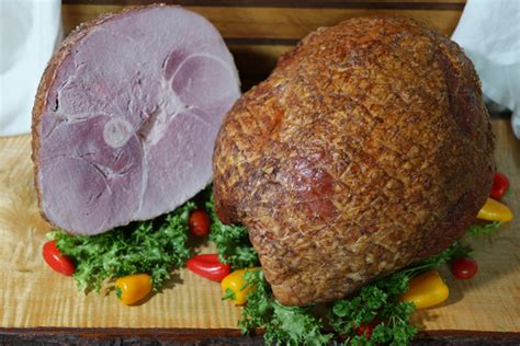 Whole Skinless Shankless Smoked Ham Lb Locust Grove Smokehouse