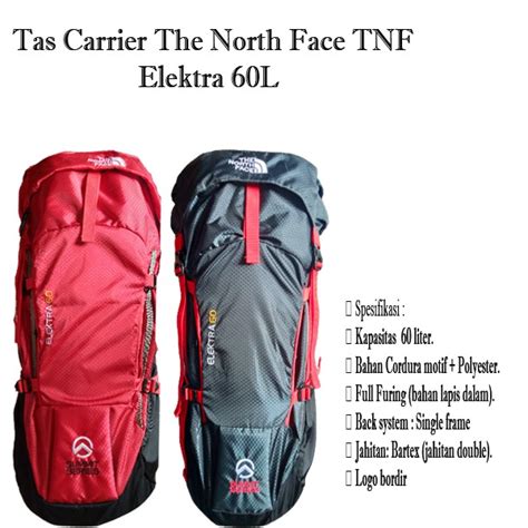 Jual Carrier Tnf Elektra L Carrier Tnf Tas Gunung Liter Carrier