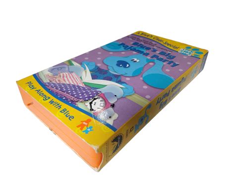 Blue S Clues Blues Big Pajama Party VHS 1999 Sleeve Orange Tape