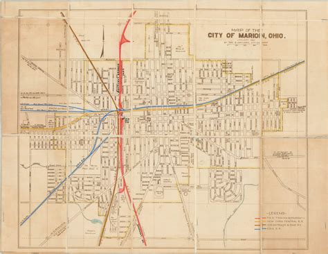 map   city  marion ohio curtis wright maps