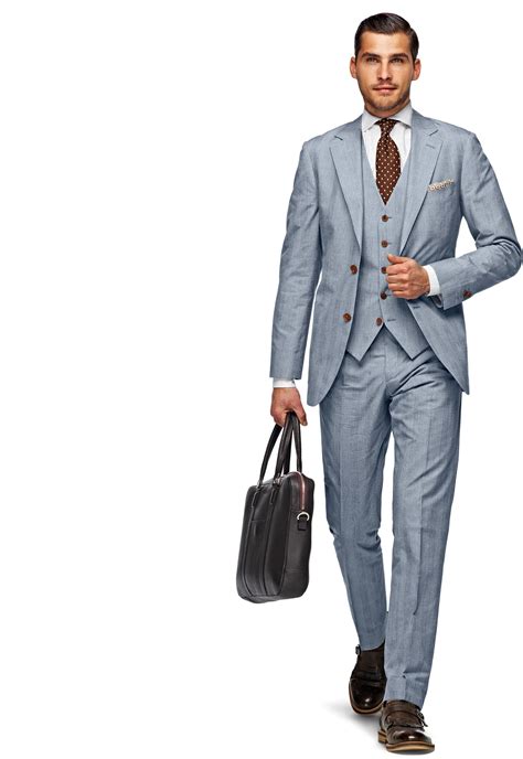 Blue Check Havana Suit Suitsupply