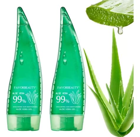 2 Pzs Aloe Vera 99 Gel Sábila Facial Piel Blanqueamiento F Tipo De