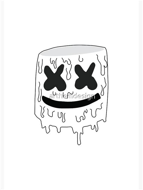 Marshmello Design Poster For Sale By Arthemdesign Redbubble