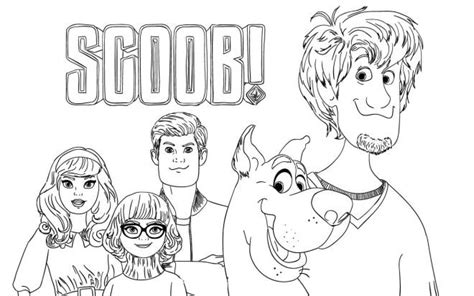 Coloriage Scooby Doo avec ses amis dessin gratuit à imprimer