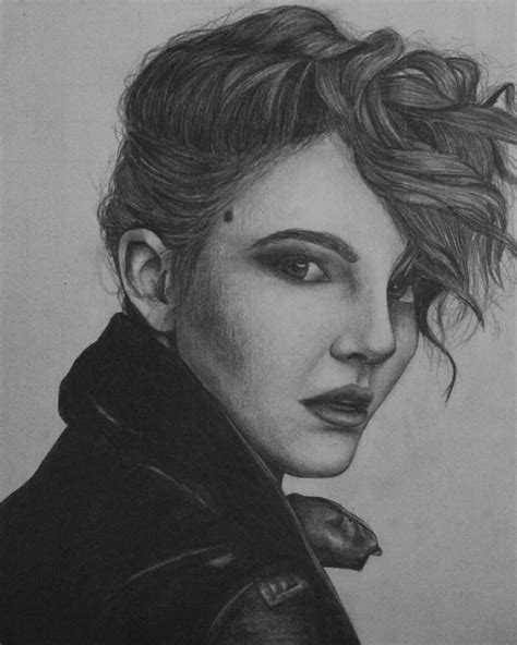 Pencil Drawing Of Camren Bicondova Or Selina Kyle From Gotham By