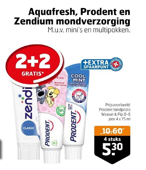 Aquafresh Prodent En Zendium Mondverzorging Gratis Aanbieding Bij