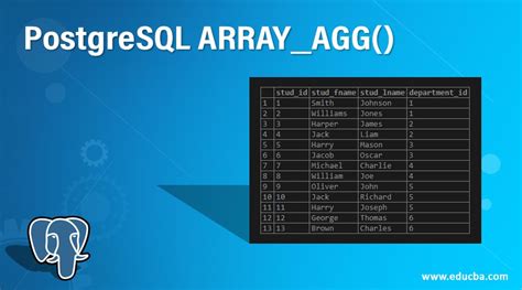 Postgresql Array Agg Guide To How To Implement Array Agg