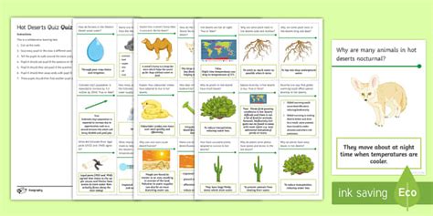 Hot Deserts Quiz Quiz Trade Cards Teacher Made Twinkl