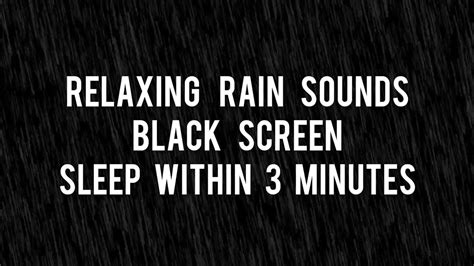 Sleep Instantly Within 3 Minutes Black Screen Relaxing Gentle Rain Sound Sleep Music Asmr