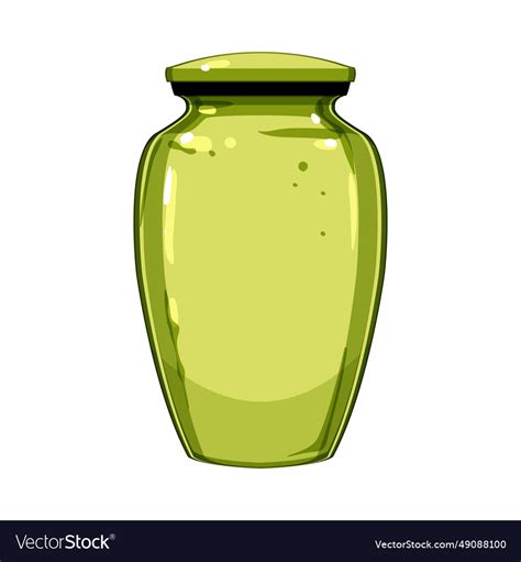 Funeral Urn Ashes Cartoon Royalty Free Vector Image