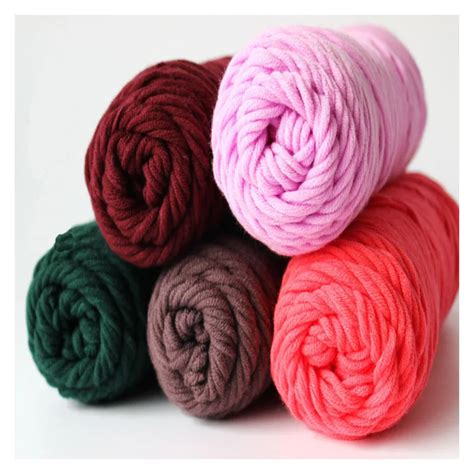 Wholesale 5 Balls 500glot Soft Silk Cotton Fiber Wool Yarns For