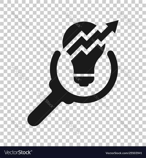 Insight Icon In Transparent Style Bulb Royalty Free Vector