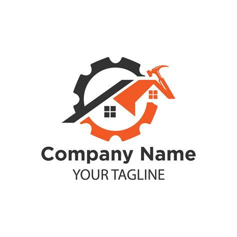 Home Improvement Logo Tools Icon Roof Repair Logo Home Repair Sign