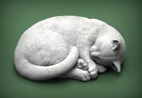 3d File Sleeping Cat 3d Print Model 😴 ・3d Printer Design To Download・cults