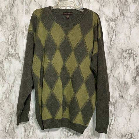 Vintage Grandpa Green Argyle Sweater On Mercari Aesthetic Sweaters