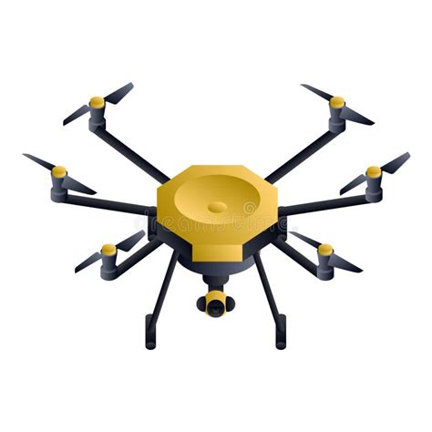 Hexacopter Icono Del Abej N Aislado En El Fondo Blanco Ilustraci N Del