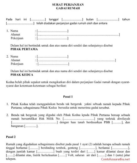 Cara Membuat Surat Gadai Rumah Delinewstv