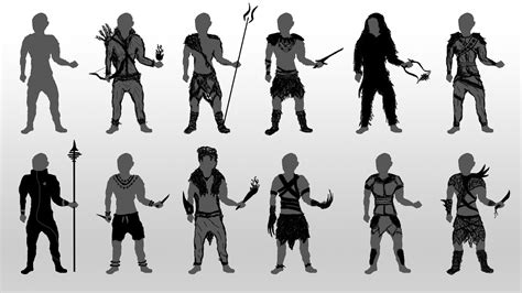 Taskr Game Artwork: Character Silhouettes #1