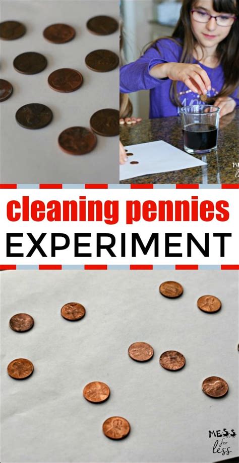 Cleaning Pennies Experiment Mess For Less