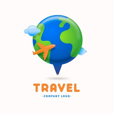 Free Vector Detailed Travel Logo Template