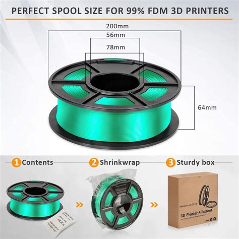 Filamont Silk Pla Plus Filaments Silk Green Protomont