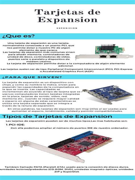 Tarjetas De Expansion Infografia Pdf Hardware De La Computadora