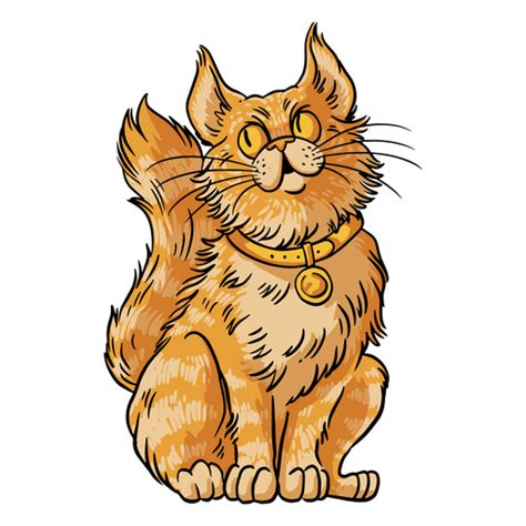 Orange Cat Sitting Png And Svg Design For T Shirts