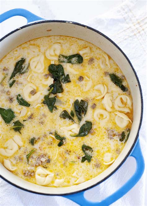 Creamy Tortellini Soup With Sausage And Spinach Recipe