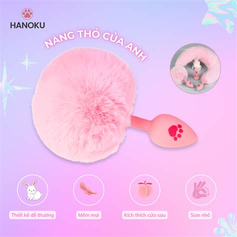 Anal plug đuôi thỏ chất liệu silicone Hanoku Vietnam