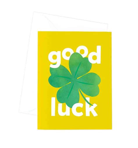 Card - Lucky Clover Good Luck by Graphic Anthology – The Handmade Showroom