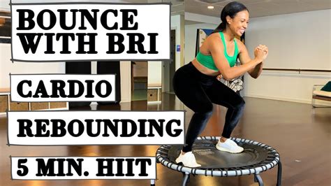 5 Min Intense Hiit Mini Trampoline Rebounder Cardio Workout At Home Exercises Bounce With