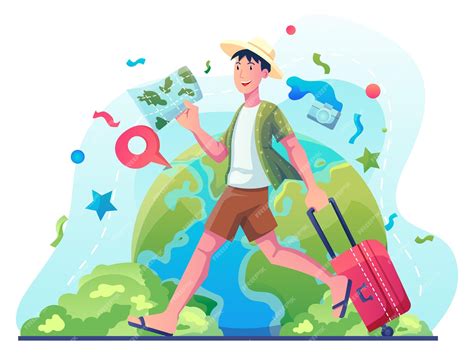 Premium Vector Travelling Illustration