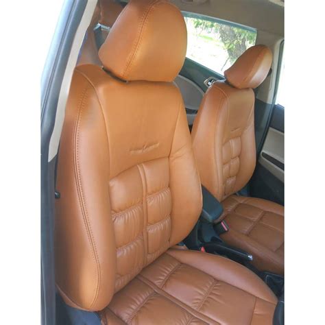 Elegant Nappa Grande Tan Art Leather Seat Cover Hyundai Venue Amazon