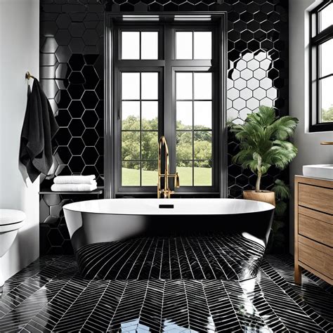 20 Stylish Black Hexagon Tile Bathroom Ideas for Innovative Designs